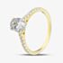 9ct Yellow Gold 1.20ct Certificated Oval Cut Lab Grown Diamond Shoulder Set Solitaire Ring LGR35520-120SF (YG)(CERT)