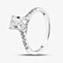 Pure Brilliance 9ct White Gold 1.20ct Certificated Radiant Cut Lab Grown Diamond Shoulder Set Solitaire Ring LGR50744-120