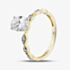 Pure Brilliance 9ct Yellow Gold 1.10ct Certificated Oval Cut Lab Grown Diamond Shoulder Set Solitaire Ring LGR48743-110