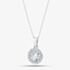 9ct White Gold 0.60ct Certificated Brilliant Cut Lab Grown Diamond Halo Pendant Necklace LGP3125-60 (WG)