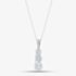9ct White Gold 1.00ct Certificated Brilliant Cut Lab Grown Diamond Three Stone Pendant Necklace LGP35531-100 (WG)