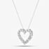 9ct White Gold 1.00ct Lab Grown Diamond Heart Pendant Necklace LGP41093-100 (WG)