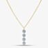 9ct Yellow Gold 1.00ct Brilliant Cut Lab Grown Diamond Four Drop Pendant Necklace LGN47032-100