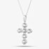 9ct White Gold 2.00ct Certificated Round Cut Lab Grown Diamond Cross Pendant With Chain LGP46836-200TR (WG)(CERT)