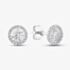 9ct White Gold 1.10ct Certificated Brilliant Cut Lab Grown Diamond Halo Stud Earrings LGE2038-110 (WG)