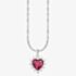 THOMAS SABO Romance Silver Red Cubic Zirconia Heart Pendant Necklace KE2305-013-10-L45V