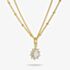 THOMAS SABO Classics 18ct Yellow Gold Plated Cubic Zirconia Double Chain Pendant KE2294-M01-14-L45V