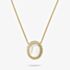 THOMAS SABO Fluid Elegance 18ct Yellow Gold Plated Mother of Pearl & Cubic Zirconia Oval Pendant KE2379-M01-14-L50V