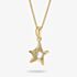 THOMAS SABO Fluid Elegance 18ct Yellow Gold Plated Mother of Pearl Starfish Pendant KE2382-M01-14-L55V