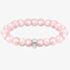 THOMAS SABO As We Love 17cm Rose Quartz Oval Bead Bracelet X0292-034-9-L17