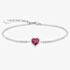 THOMAS SABO Romance Silver Ruby & Cubic Zirconia Heart Bracelet A2188-013-10-L19V