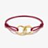 THOMAS SABO Together Red Textile Cubic Zirconia Intertwined Bracelet A2236-M03-10