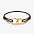 THOMAS SABO Together Brown Textile Cubic Zirconia Intertwined Bracelet A2236-M03-2