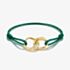 THOMAS SABO Together Green Textile Cubic Zirconia Intertwined Bracelet A2236-M03-6