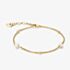 THOMAS SABO Classics 18ct Yellow Gold Plated Freshwater Pearl Bracelet A1989-M01-14