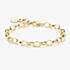 THOMAS SABO Charm Club Original Yellow Gold Tone Plated Oval Link Charm Bracelet X0031-S02-39