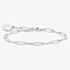 THOMAS SABO Silver White Cold Enamel Long Link Charm Bracelet X0286-007-21