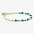 THOMAS SABO Gold Plated Multi-Stone Bead Charm Bracelet A2130-140-7