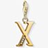 THOMAS SABO Gold Plated Cubic Zirconia X Charm 1630-414-39