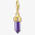 THOMAS SABO Gold Plated Purple Hexagon Amulet Charm 2048-973-13