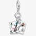 THOMAS SABO Silver Multi Enamel Chistmas Postcard Letter Charm 2061-691-7