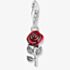 THOMAS SABO Silver Blackened Red Rose Charm 2076-664-10