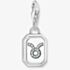 THOMAS SABO Silver Octagonal Cubic Zirconia Taurus Charm 2151-643-21