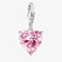 THOMAS SABO As We Love Silver Pink Cubic Zirconia Heart Dropper Charm 2205-051-9