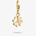 THOMAS SABO Charm Club 18ct Yellow Gold Plated Cubic Zirconia Clover Charm 2248-M01-14