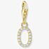THOMAS SABO Gold Plated Cubic Zirconia Letter O Charm 1978-414-14