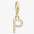 THOMAS SABO Gold Plated Cubic Zirconia Letter P Charm 1979-414-14