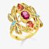 THOMAS SABO Gold Plated Multi-stone Dragonfly Ring TR2228-471-7