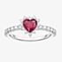 THOMAS SABO Romance Silver Ruby Cubic Zirconia Heart Ring TR2484-013-10