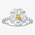 THOMAS SABO Ladies Silver Daisy Flower Cubic Zirconia Shoulder Set Ring TR2493-051-4