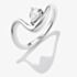 THOMAS SABO Fluid Elegance Sterling Silver Cubic Zirconia Wave Ring TR2543-051-14