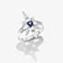 THOMAS SABO Sterling Silver & Blue Crystal Star Ring TR2550-166-1