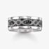 THOMAS SABO Sterling Silver Black Cubic Zirconia Love Knot Band Ring TR2006-051-11