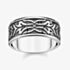 THOMAS SABO Blackened Sterling Silver Black Cubic Zirconia Tiger Pattern Ring TR2291-643-11