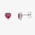 THOMAS SABO Romance Silver Ruby & Cubic Zirconia Heart Stud Earrings H2315-013-10