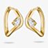 THOMAS SABO Fluid Elegance 18ct Yellow Gold Plated Cubic Zirconia Wave Earrings CR763-M01-14