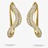 THOMAS SABO Fluid Elegance 18ct Yellow Gold Pave Cubic Zirconia Wave Earrings CR765-M01-14