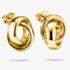 THOMAS SABO Classics 18ct Yellow Gold Plated Double Interlinked Circle Earrings H2358-M01-39