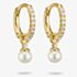 THOMAS SABO Classics 18ct Yellow Gold Plated Freshwater Pearls Pendant Hoop Earrings CR702-M01-14
