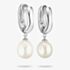 THOMAS SABO Bold Elegance Sterling Silver Freshwater Pearl Drop Hoop Earrings CR766-082-14