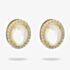 THOMAS SABO Fluid Elegance 18ct Yellow Gold Plated Mother of Pearl Halo Stud Earrings H2354-M01-14