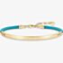 THOMAS SABO Gold Plated Love Bridge Blue Bracelet LBA0032-848-31