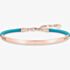 THOMAS SABO Rose Gold Plated Love Bridge Blue Bracelet LBA0033-597-31
