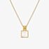 Hot Diamonds Calm 18ct Gold Plated Mother Of Pearl Diamond Square Pendant Necklace DP896