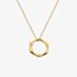 Hot Diamonds Fluid 18ct Gold Plated Diamond Hexagon Pendant Necklace DP904