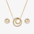 Hot Diamonds Golden Edit White Topaz Shimmer Circle Jewellery Set SS156